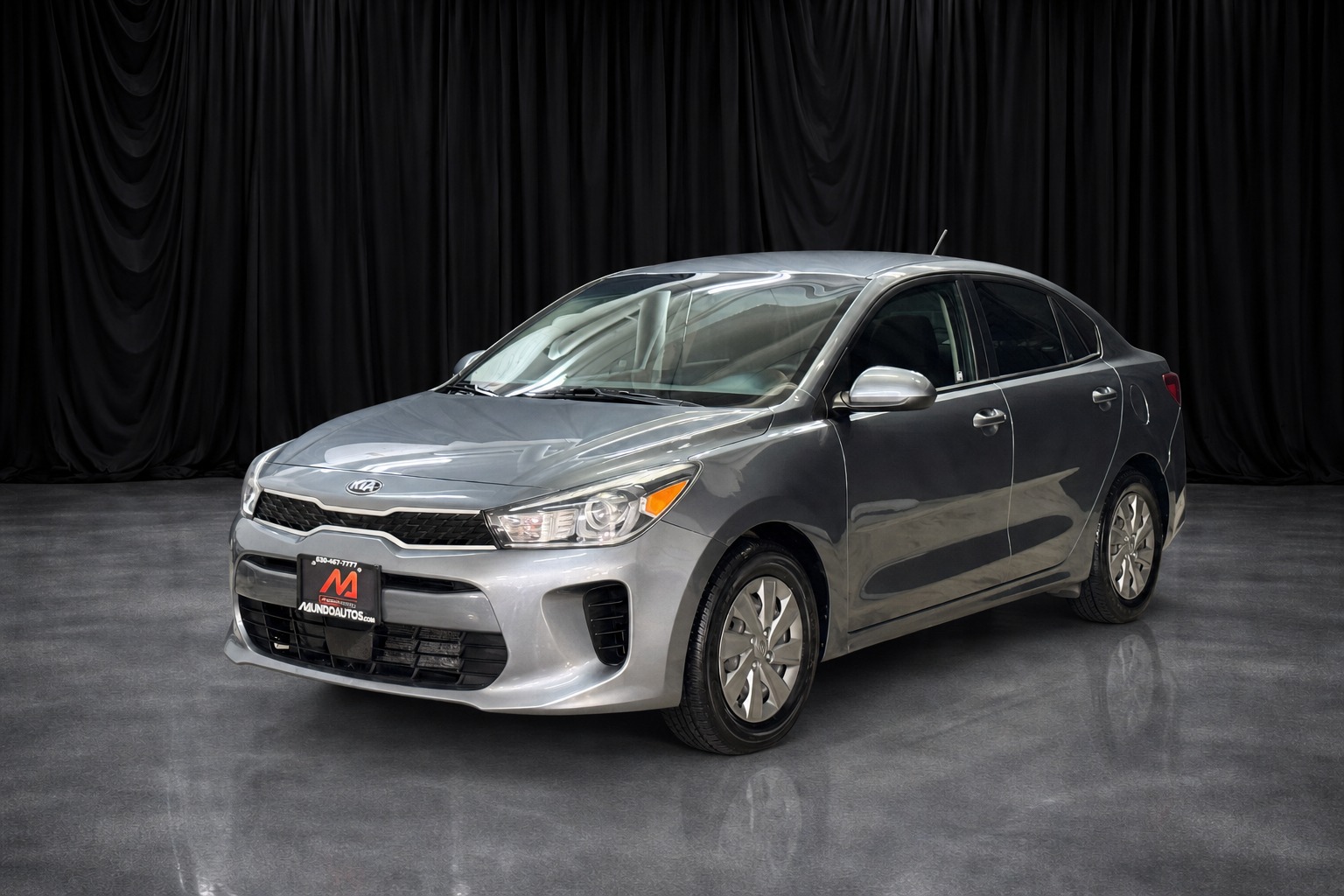 Gray 2020 Kia Rio S FWD Sedan Front-Wheel Drive Automatic