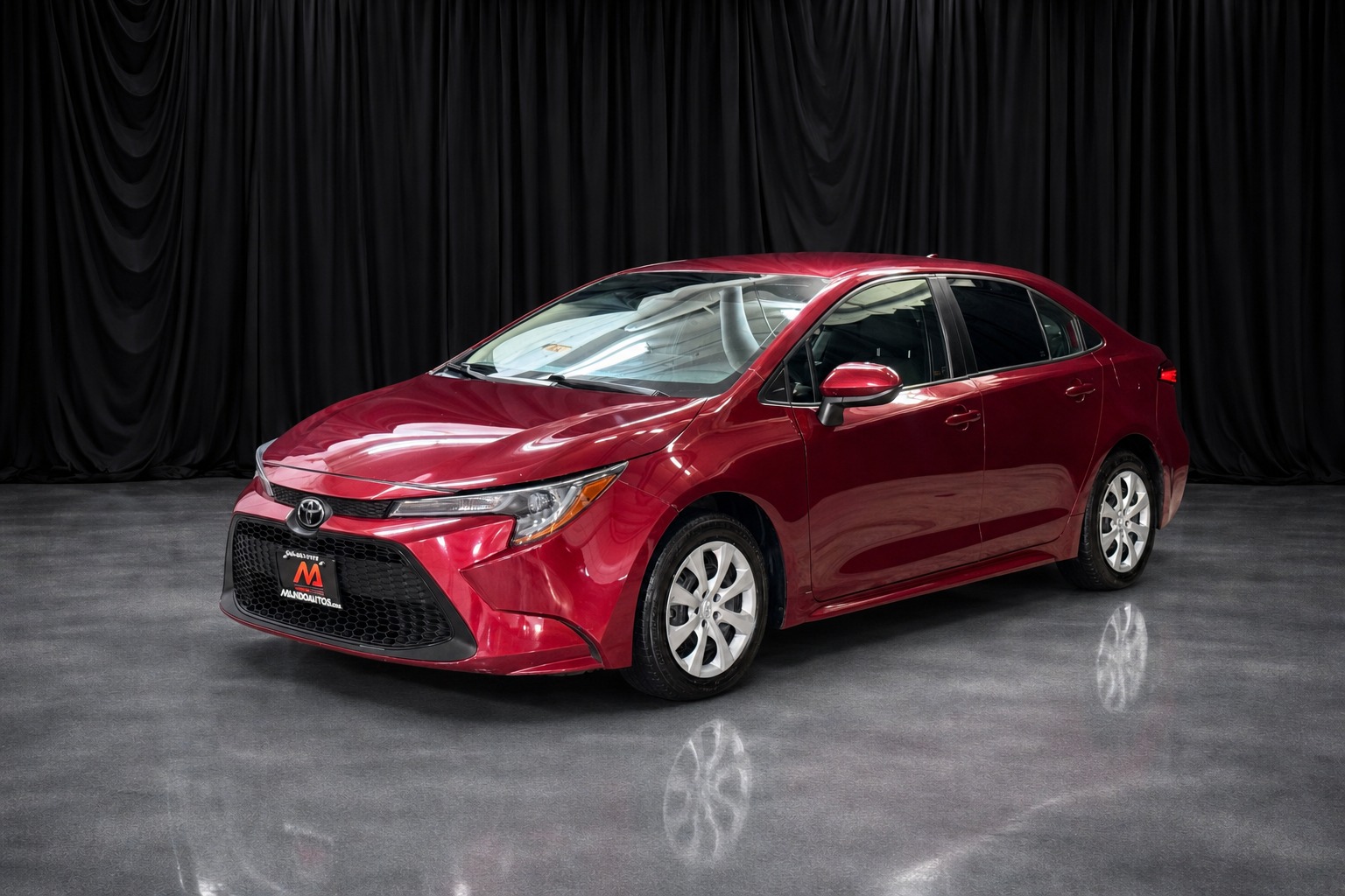 Red 2022 Toyota Corolla LE FWD Sedan Front-Wheel Drive Continuously Variable Transmission