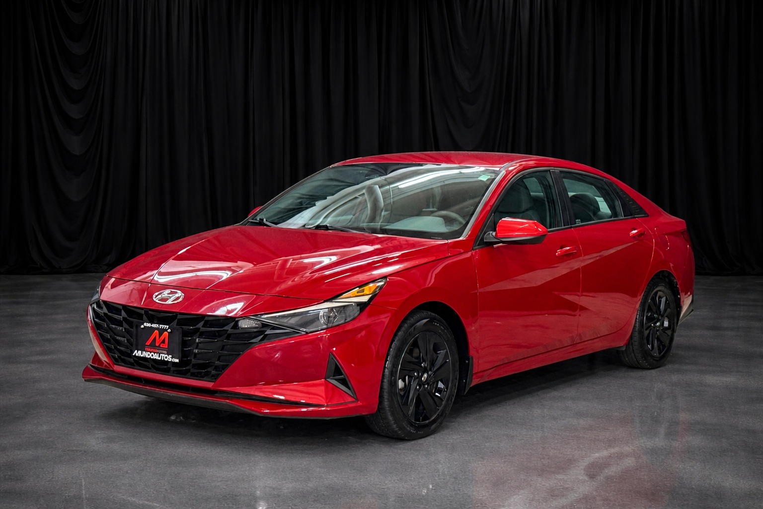 Red 2022 Hyundai Elantra Hybrid Sedan Front-Wheel Drive 6-Speed Dual Clutch